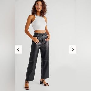 Free People “It Factor” vegan leather pants!